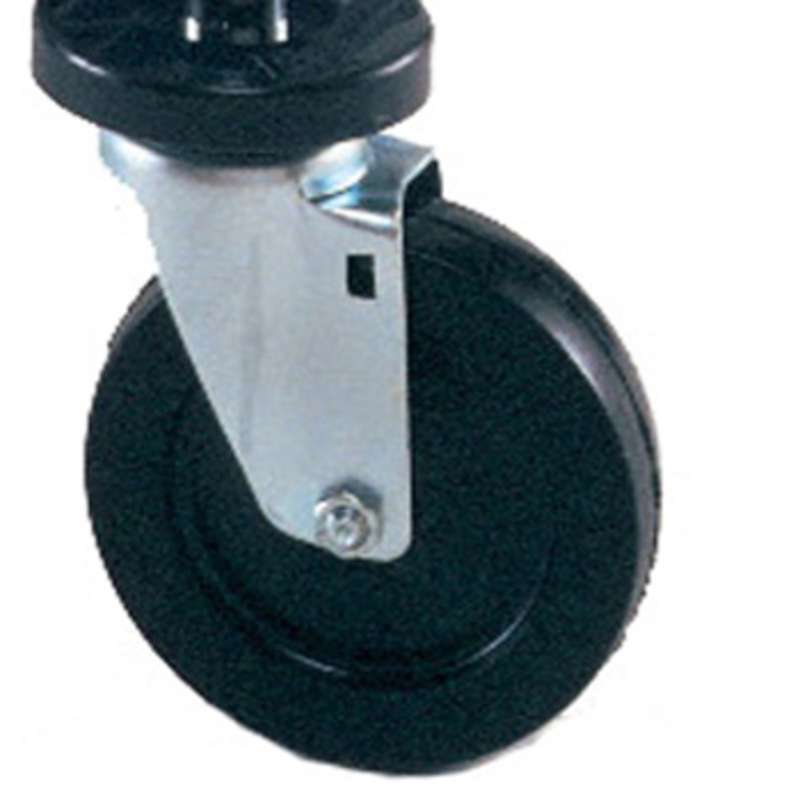 Caster Conductive Stem/Rigid with Donut Bumper 5" diam. Metro